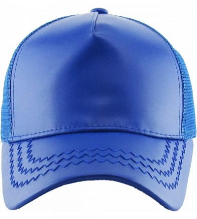 Baseball Caps Dominican Republic Gold Badge Wolf Rooster Tuna Trucker Cap Adjustable Snapback Hat - 5.(plain) Royal Blue - CE...