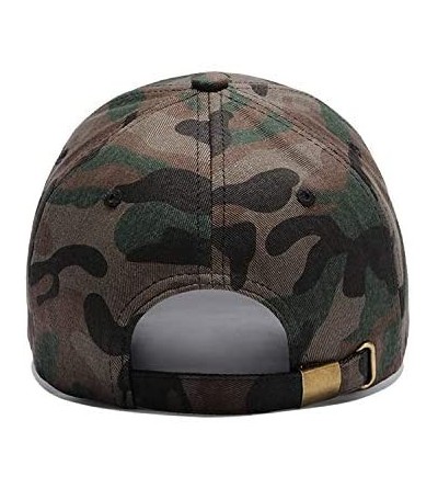 Baseball Caps Structured Camouflage Baseball Caps for Men Women Outdoor Hunting Hats - Greenbrown - CR18QH8K4SA $23.84