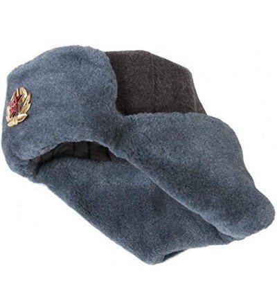 Skullies & Beanies USSR Vintage Russian Army Ushanka Winter Hat- with Soviet Army Soldier Insignia - CT18H2OAMGZ $34.22