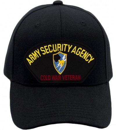 Baseball Caps Army Security Agency - Cold War Veteran Hat/Ballcap Adjustable One Size Fits Most - Black - CP18O0C2Q7Z $44.37