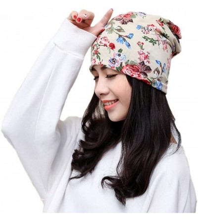 Skullies & Beanies Flower Slouchy Chemo Beanie Hat Turban Headwear Sport Cap for Cancer - C - CT18E2ASXK2 $7.62