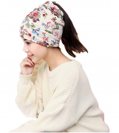 Skullies & Beanies Flower Slouchy Chemo Beanie Hat Turban Headwear Sport Cap for Cancer - C - CT18E2ASXK2 $7.62