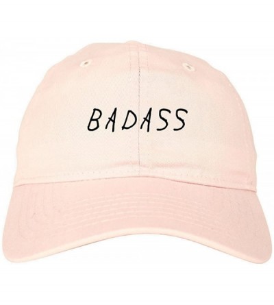 Baseball Caps Badass Dad Hat Baseball Cap - Pink - CM1836KL9YG $23.75