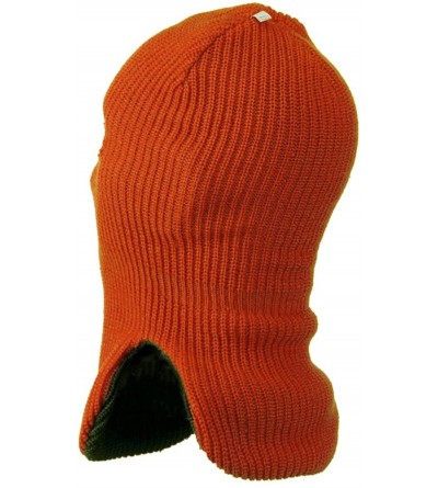 Balaclavas Reversible Double Layer Knit Ski Mask - Orange W11S09B - CA11C0N6CAD $19.93