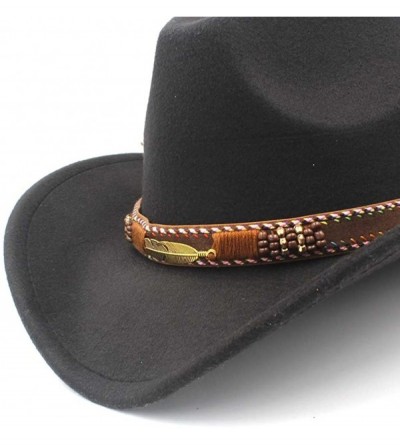 Cowboy Hats Fashion Western Roll Up Sombrero - Black - CL18L0I05NS $28.73