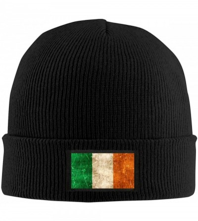 Skullies & Beanies Vintage Aged and Scratched Irish Flag Unisex Warm Winter Hat Knit Beanie Skull Cap Cuff Beanie Hat Winter ...