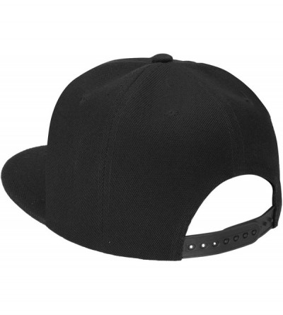 Baseball Caps Classic Snapback Hat Cap Hip Hop Style Flat Bill Blank Solid Color Adjustable Size - 2pcs Black & Black - C518G...