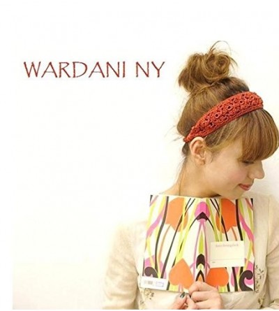 Headbands wardani- Crochet daisies Elastic Headband Basic (Berry-Red) - Berry-Red - CU17YQLXMKH $36.26