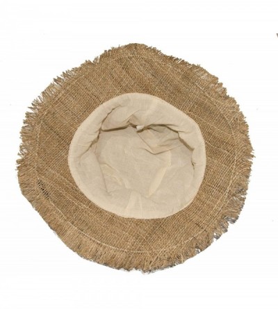Sun Hats Hemp Sun hat- Frayed Edges- Hemp Summer Hat- Natural Hippie hat- Straw hat Men - Natural - C918WE9C9GI $31.31