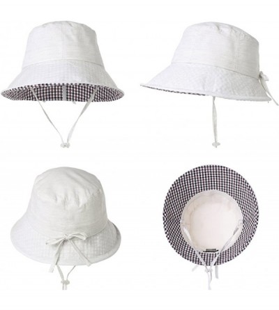 Sun Hats Crushable Summer Sunhat Women SPF50 100% Cotton Safari Beach Bucket Hats 55-59CM - 99004_beige - CJ18EM43D5X $18.21