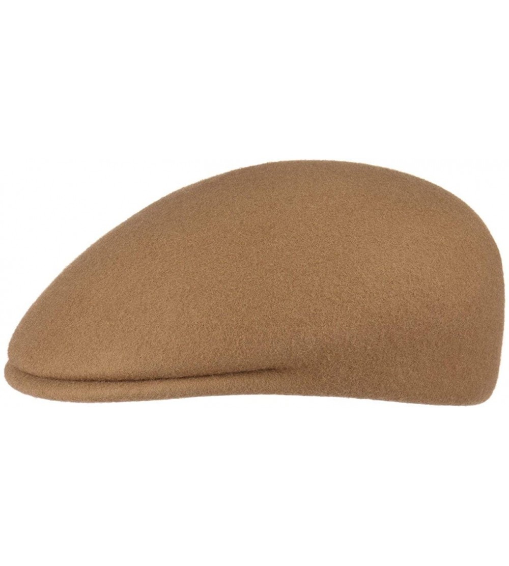 Newsboy Caps Felt Flat Cap Women/Men - Made in Italy - Camel - C5184G8MIQ6 $38.20
