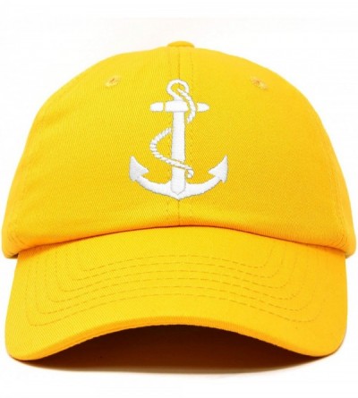 Baseball Caps Anchor Hat Sailing Baseball Cap Women Beach Gift Boating Yacht - Gold - CW18WI2RWYO $26.64