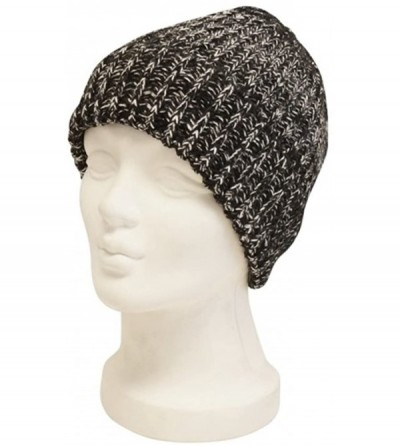 Skullies & Beanies Thick Soft Cold Weather Beanie Cap- Fitted Winter Cable Knit Toboggan Hat - Black - CV186DXTAMM $12.39