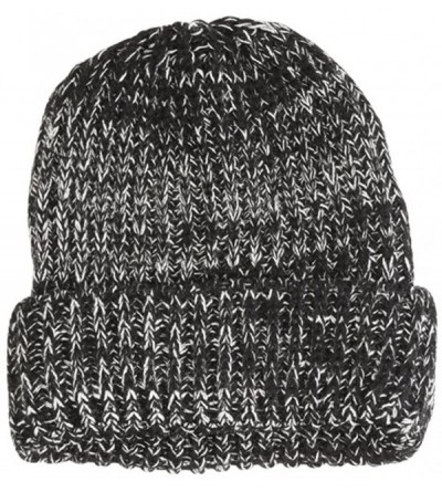 Skullies & Beanies Thick Soft Cold Weather Beanie Cap- Fitted Winter Cable Knit Toboggan Hat - Black - CV186DXTAMM $12.39
