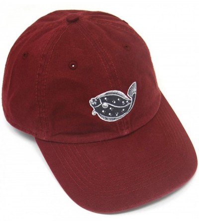 Baseball Caps Embroidered Fishing Cap Hat Blackfish Fluke Tog Washed Cotton Baseball Fisherman Cap Buckle Adjustable - CK1942...
