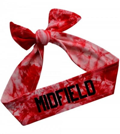 Headbands Tie Back Sport Headband with Your Custom Team Name or Text in Vinyl - Red Tie Dye - CY187HREXSN $9.49