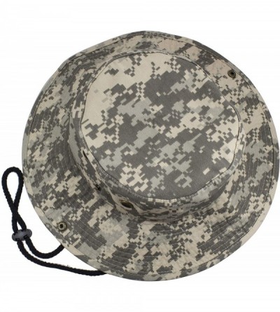 Sun Hats 100% Cotton Stone-Washed Safari Booney Sun Hats - Gray Digital Camo - CC18HZNO3I5 $9.37