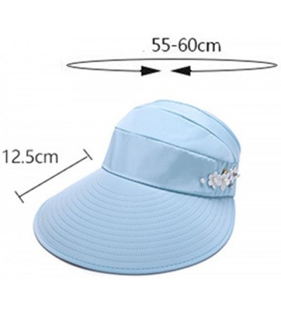 Sun Hats Sun Hats Wide Brim UV Protection Beach Packable Visor Summer Adjustable Cap - Purple - C718D7E70QQ $11.51