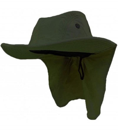 Sun Hats Olive Green Outdoor Sun Flap Hat - CN11KT80CE9 $15.74