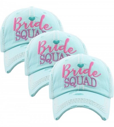 Baseball Caps Womens Bride Tribe Baseball Cap I Do Bachelorette Wedding Party Hat - 3 Pack - Bride Squad - Mint - CC18RZ2U66W...