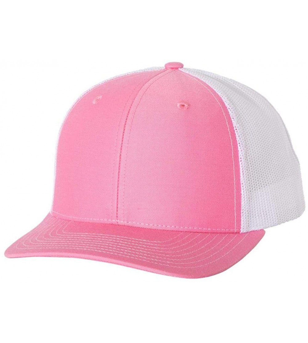 Baseball Caps Snapback Trucker Cap - 112 - Hot Pink/White - CD11IMGJ8RH $18.82
