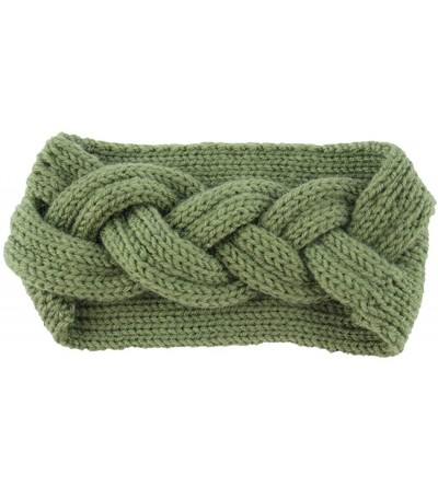 Cold Weather Headbands Women's Warm Crochet Turban Headband Bulky Crochet Twist Headwrap - H - CN18M6DTUOH $27.87