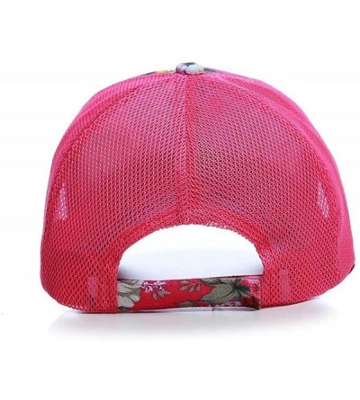 Baseball Caps Unisex Casual Floral Headwear Stretchy Soft Hats Comfort Baseball Cap Baseball Caps - Red - CI18Y688DK8 $26.54