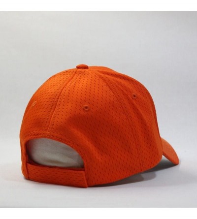 Baseball Caps Plain Pro Cool Mesh Low Profile Adjustable Baseball Cap - Orange - CS18I6EWM6Y $10.25