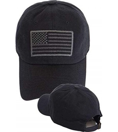 Baseball Caps US Flag Patch Tactical Style Cotton Trucker Baseball Cap Hat Charcoal - CC18TUN8OMG $29.21