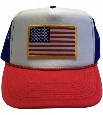 Baseball Caps Flag of The United States of America Adjustable Unisex Adult Hat Cap - Royal/White - CF184YWGXAQ $11.91