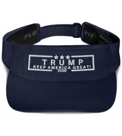 Visors Donald Trump Keep America Great 2020 Visor Hat - Navy - C418OQGIGCR $43.16