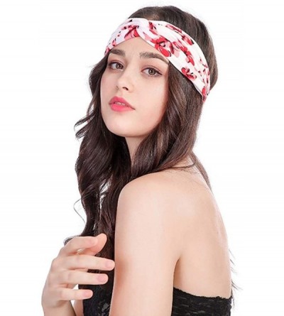 Headbands Fashion Cross Stretchy Elastic Headbands Headscarf Cute Hair Band Accessories for Girls - White - CX194UACG6U $18.17