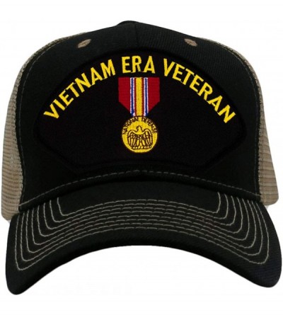 Baseball Caps National Defense Service Medal - Vietnam Era Hat/Ballcap Adjustable One Size Fits Most - Mesh-back Black & Tan ...