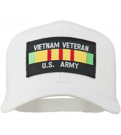 Baseball Caps Vietnam Army Veteran Patched Mesh Cap - White - CM11Q3SPCLH $40.84