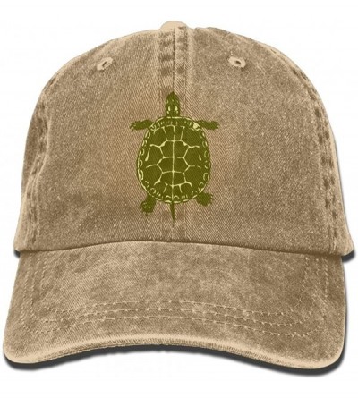 Baseball Caps Sports Denim Cap Native American Turtles Men Baseball Cap Adjustable Dad Hat - Natural - CE18EDXM2UR $31.88