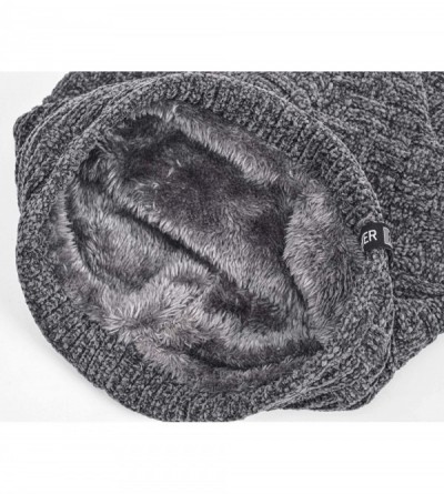 Skullies & Beanies Styles Oversized Winter Extremely Slouchy - Xne Grey Hat&scarf Set - C518ZDTD526 $12.32