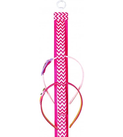 Headbands Boutique Handmade Ribbon HEADBAND HOLDER (ONE HOLDER) - Hot Pink Chevron - CE11FF0VUIX $21.52
