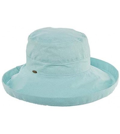 Sun Hats Women's Cotton Hat with Inner Drawstring and Upf 50+ Rating - Aqua - CT115VMIQ8H $23.78