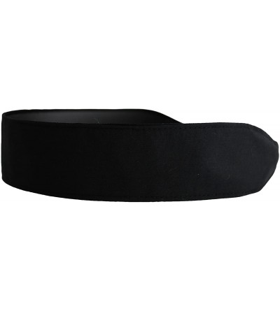 Headbands Skinny Headband- Deep Black Beautiful Soft Fabric Headband - CT1144YTUOR $7.91