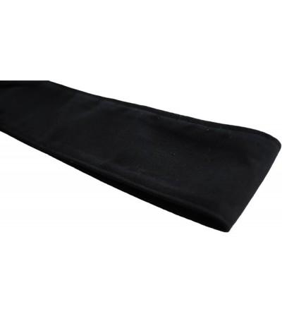 Headbands Skinny Headband- Deep Black Beautiful Soft Fabric Headband - CT1144YTUOR $7.91