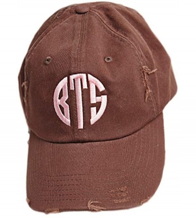 Baseball Caps Monogrammed Distressed Trucker Hats Baseball Caps for Women - Unique Holiday for Women - Chocolate Brown - CF18...