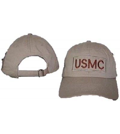 Skullies & Beanies USMC Marine Marines Beige Khaki Patch Ball Cap Hat (Licensed) - CV12NGGXK3K $12.97