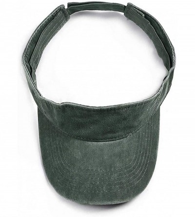 Visors Sports Sun Visor Hats Twill Cotton Ball Caps for Men Women Adults Kids - 1 Army Green - C9192WHZ8HC $9.86