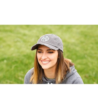 Baseball Caps Monogrammed Distressed Trucker Hats Baseball Caps for Women - Unique Holiday for Women - Chocolate Brown - CF18...