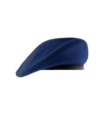 Berets Unlined Beret with Leather Sweatband (6 7/8- Bright Royal) - CH11WV9WY45 $29.77