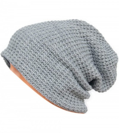 Skullies & Beanies Unisex Beanie Hat Slouchy Knit Cap Skullcap Baggy Crochet Style 1004 - Lightgrey - C1128MYVBD7 $19.47