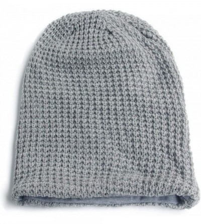 Skullies & Beanies Unisex Beanie Hat Slouchy Knit Cap Skullcap Baggy Crochet Style 1004 - Lightgrey - C1128MYVBD7 $8.97