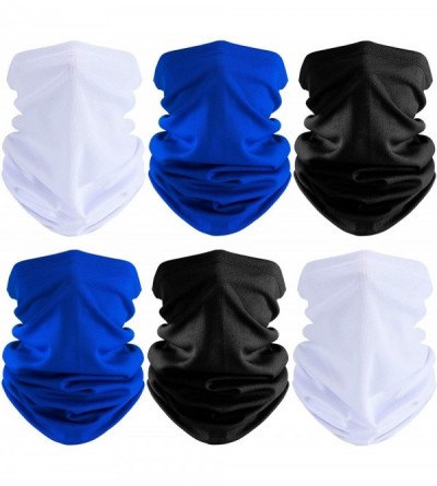 Balaclavas Summer Face Cover UV Protection Neck Gaiter Scarf Sunscreen Breathable Bandana (Black- White- Royal Blue- 6) - CO1...