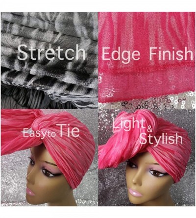 Headbands Head Wrap Scarf Turban - Long Black Head Scarf Wrap Turban Hair Scarf Tie Color Headband 1 or 2 Set - C618E9OW697 $...