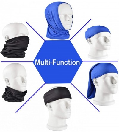 Balaclavas Protection Bandana Headwear Headband Fishing - 2pcs Black+blue - C0198Q9SY5D $11.27